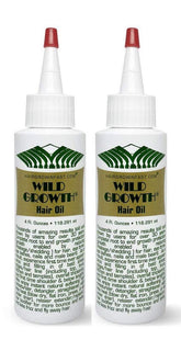 Wild Growth Hair Oil bottle close-up, 4 oz, ideal for travel and on-the-go nourishment