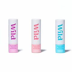 Wild three-scent mini deodorant pack for travel and daily freshness.