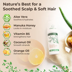 Wild Naturals eczema shampoo pour captured for easy, even distribution