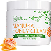 Wild Naturals Manuka Honey Moisturizer bottle pour demonstrates easy daily hydration