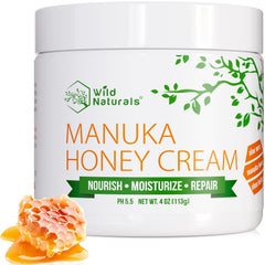 Wild Naturals Manuka Honey Moisturizer bottle pour demonstrates easy daily hydration