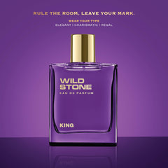 Wild Stone King bottle spray action demonstrates easy application.