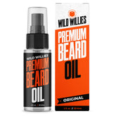 Wild Willies beard oil bottle pour for easy application and conditioning