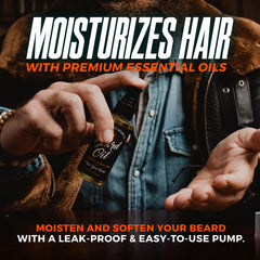 Wild Willies beard oil natural ingredients – nourishes and softens beard.