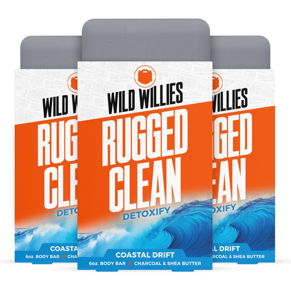 Wild Willies Coastal Drift soap pack for refreshed skin and odor protection.
