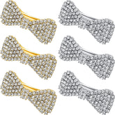 Willbond crystal rhinestone hair clip gold with secure alligator grip for formal wear