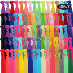 WILLBOND elastic knotted hair ties in a colorful ribbon pack for versatile styling and secure holds.