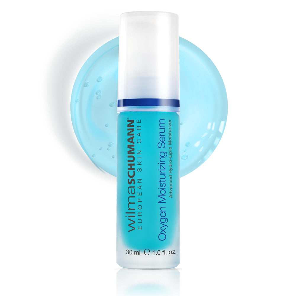 Wilma Schumann Oxygen Serum bottle showing compact hydration for daily use