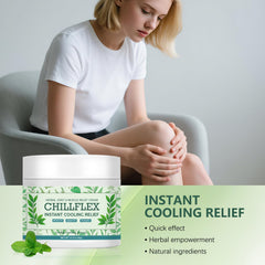 Winblot CHILLFLEX menthol cream on shoulder demonstrating targeted cooling during activity.
