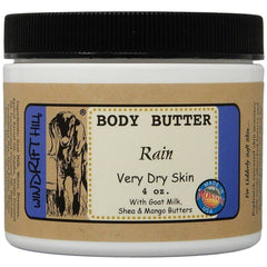 Windrift Hill Rain body butter for very dry skin moisturizes and softens cracked hands and feet