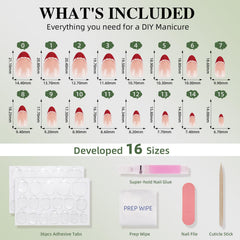 WiniBeauty Glossy finish press-on nails for quick, durable chic looks.