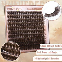 Winifred brown lash clusters 12-14mm add gentle volume for day-to-night looks