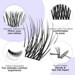 WINKGIGGLE ultra-thin 0.07mm band keeps lashes lightweight and comfortable
