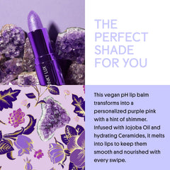 Lips wearing Winky Lux Amethyst Glimmer Balm for hydration and a soft glow