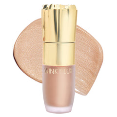 Winky Lux Cheeky Rose highlighter bottle dispense for precise glow.