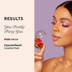 Winky Lux Cheeky Rose Blush compact open reveals smooth cream