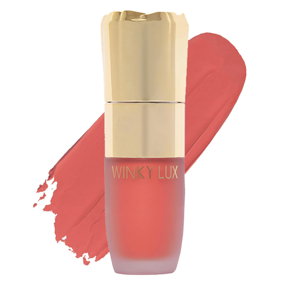 Winky Lux Cheeky Rose blush bottle pour for quick color start