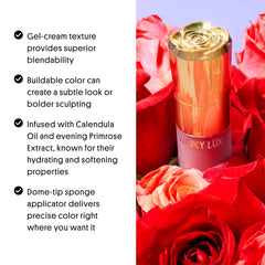 Winky Lux Cheeky Rose blush dabber application for precise layering