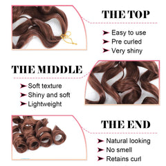 WIPPORYA color 33 brown hair 24inch adds rich dimension to braids