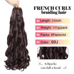WIPPORYA French Curl Hair used for braiding and twists by stylist.