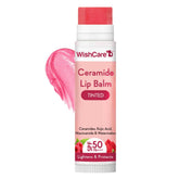 WishCare tinted lip balm SPF 50 outer packaging showcasing sun protection for daily use