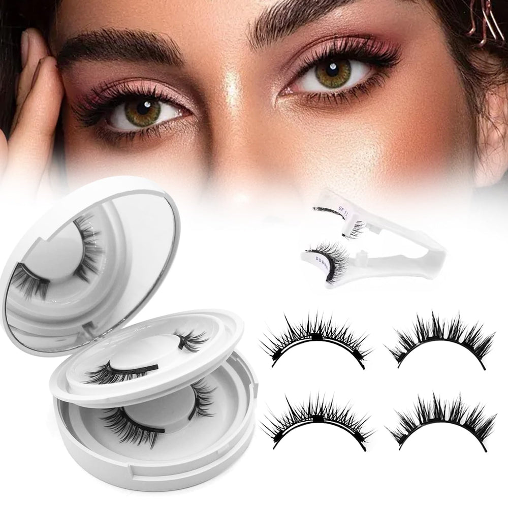witpiny Hunnyfit magnetic lashes closeup strip showing natural lift and secure magnetic hold