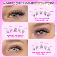 wiwoseo beginner-friendly lash clusters easy to apply at home