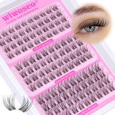 wiwoseo natural lash clusters with invisible band for a DIY natural look