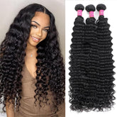 WLYMLY Deep Wave Bundles 20-inch close-up shows natural luster and tight curls for daily wear.