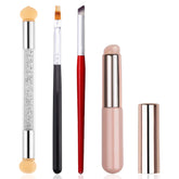 WOKOTO dual nail art sponge brush with round and sharp tips for precise gradients.