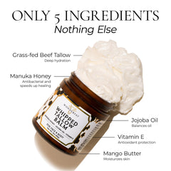 Wonderfat balm on body for non-greasy moisturization and softness.