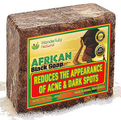 Wonderfully Natural African Black Soap bar 1lb for gentle cleansing and smooth skin