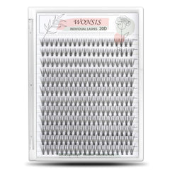 WONSIS 20D lash clusters 240pcs pack for natural-looking volume