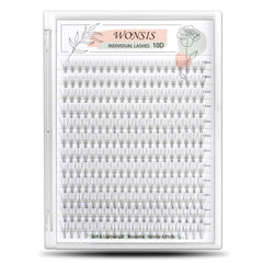 WONSIS 240-piece individual lashes, 10–14 mm lengths, for a natural look.