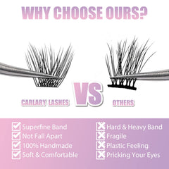 WONSIS Korean PBT silk cluster lashes are lightweight and reusable