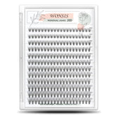 WONSIS Lash Clusters 240pcs with 0.07mm thickness for lightweight wear.