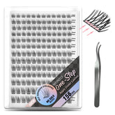 WONSIS self-adhesive eyelashes box with 156 clusters for quick glam