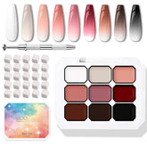 Woobena Pat Pat Gel Ombre kit setup for at home salon results.