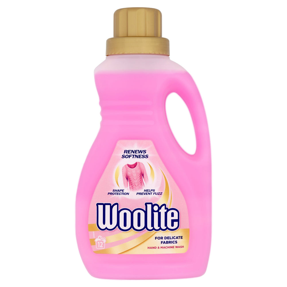 Woolite Hand Wash 750ml bottle gently cares for delicate fabrics.