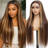 WOOMN ombre lace front wig 30in honey blonde adds dramatic length and fullness.