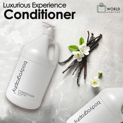 Dry hair protection and reduced splits with Bodyography Blanc conditioner.