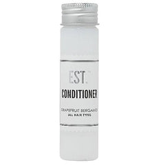 World Amenities EST. Conditioner bottle front highlighting compact travel size for guest rooms