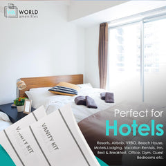 World Amenities vanity kit cotton swabs for gentle cleansing