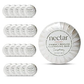 World Amenities Nectar bulk round cleansing bar in hotel packaging for easy restocking