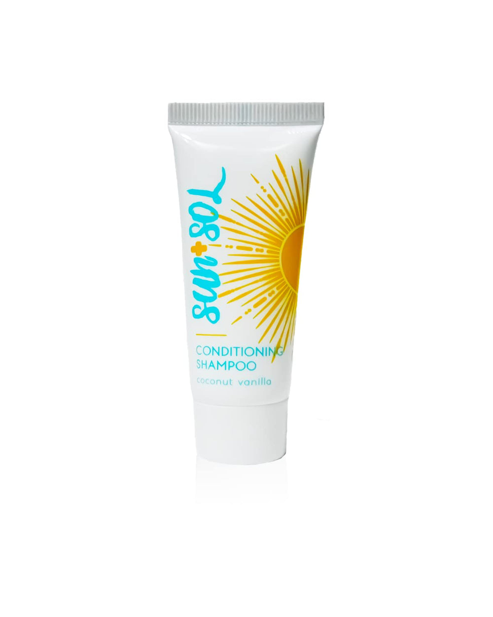 World Amenities Sun + Sol 2-in-1 bottle with coconut vanilla scent for travel