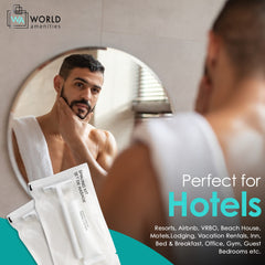 World Amenities twin blade razor for a smooth in-room shave.