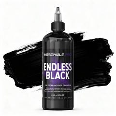 WORMHOLEPRO Endless Black bottle 240ml for large studios seeking deep, opaque linework.