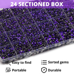Worthofbest 24-grid organizer keeps sizes neatly sorted for easy crafting.