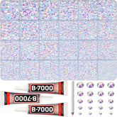 Worthofbest 31000Pcs White AB rhinestones with flatback add sparkle to fabrics and accessories