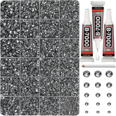 Worthofbest 31000pcs gray rhinestones kit packaging and organized grid case